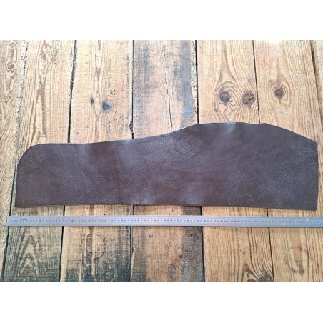 Bande de collet de vache tannage végétal grainé - Marron