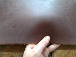 Bande de collet de vache végétal grainé mat - Marron - Cuir en Stock