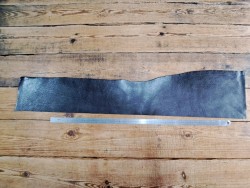 Bande de collet tannage végétal grainé nuancé - Chocolat noir