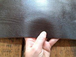 Bande de collet tannage végétal grainé nuancé - Chocolat noir