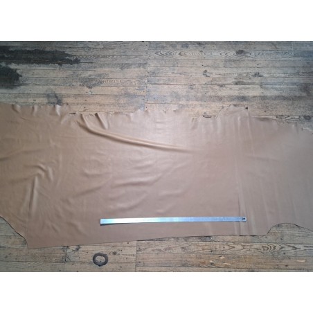 Bande vache grainée - beige - maroquinerie - cuir en stock