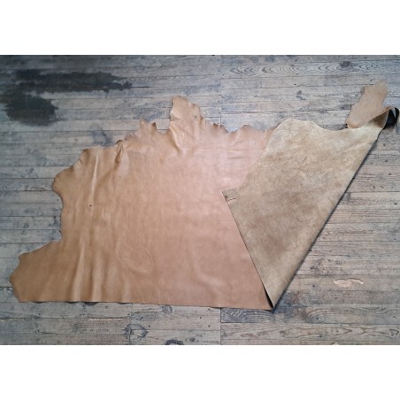 Bande vache grainée - brun clair - maroquinerie - cuirenstock