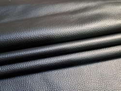 Bande vache grainée - noir - maroquinerie - cuirenstock