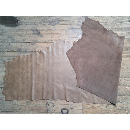 Bande vache grainée nuancé - sable - maroquinerie - cuirenstock