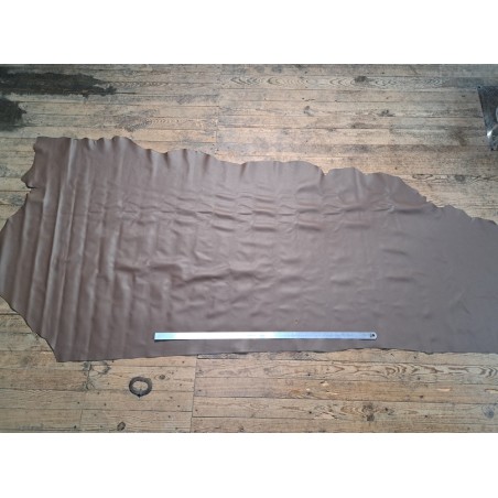 Bande vache grainée - taupe - maroquinerie - cuir en stock