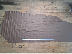 Bande vache grainée - taupe - maroquinerie - cuir en stock