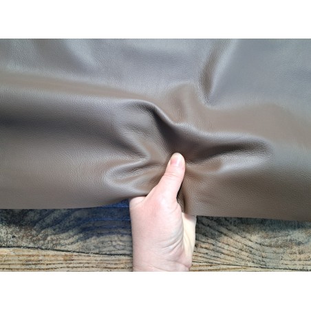 Bande vache grainée - taupe - maroquinerie - Cuirenstock