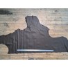 Demi-peau de cuir de vache grainée - choco mat - maroquinerie - ameublement - cuir en stock