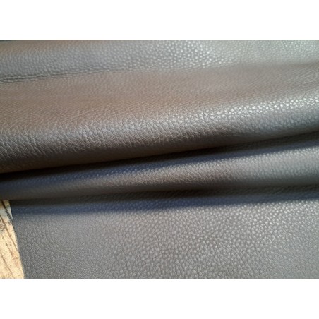 Demi-peau de cuir de vache grainée - choco mat - maroquinerie - ameublement - cuirenstock