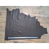 Demi-peau de cuir de vache grainée - choco mat - maroquinerie - ameublement - cuir en stock