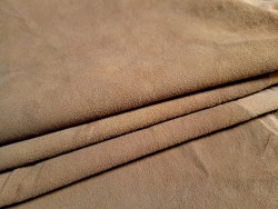 stretch velours - caramel - maroquinerie- cuir en stock