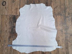 Peau de cuir de mouton - blanc cassé - maroquinerie - Cuir en Stock