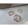 LOT de 3 boucles de ceinture - C - Nickelé - 30mm / 35mm