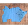 Demi-peau de cuir de taurillon pleine fleur - Bleu - Cuir en Stock