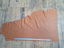 Demi-peau de cuir de vache grainée - Brun automnal - A - Cuir en Stock