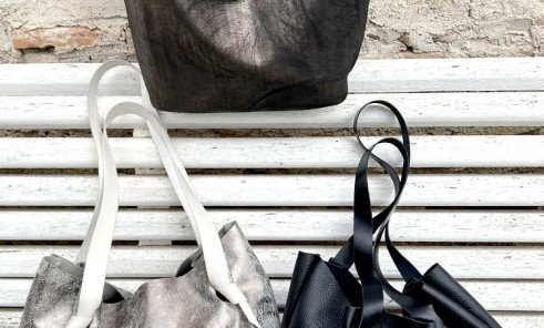 KIT DIY – Grand cabas en cuir souple à coudre main – 3 coloris au choix - Cuir en Stock