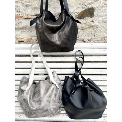 KIT DIY – Grand cabas en cuir souple à coudre main – 3 coloris au choix - Cuir en Stock