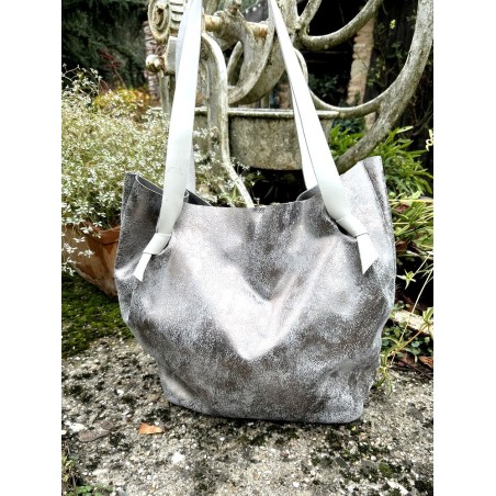 KIT DIY – Grand cabas en cuir souple à coudre main – 3 coloris au choix - Cuir en Stock