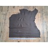 Demi-peau de cuir de vache grainée - choco mat - maroquinerie - ameublement - cuir en stock