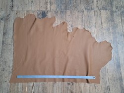 Demi-peau de cuir de vachette grainée - Brun gold - A - Cuirenstock