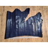 Demi peau de cuir de vachette façon serpent - Bleu - B - Cuir en Stock