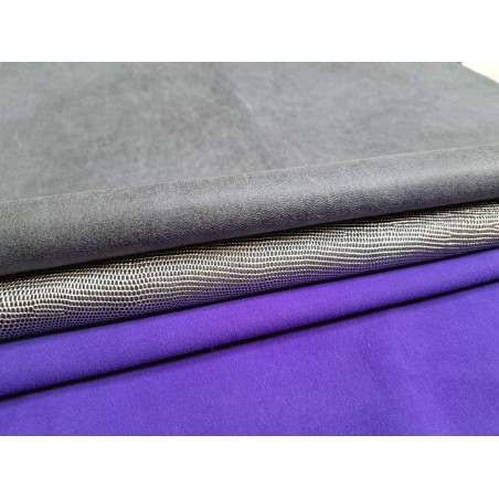 Lot de 3 peaux de cuir stretch - Cuir en Stock