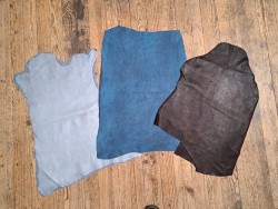 Lot de 3 peaux de cuir stretch - Cuir en Stock