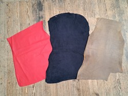 Lot de 3 peaux de cuir stretch - Cuir en Stock