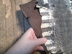 Lot de 2 peaux de cuir de lézard - A -Choco mat/Naturel