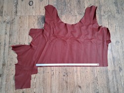 Demi-peau de cuir de taurillon pleine fleur -Rouge carmin