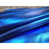Peau de cuir de chèvre métallisé - bleu roi - Cuir en Stock