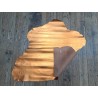 Peau de cuir de chèvre métallisé - orange - Cuir en Stock