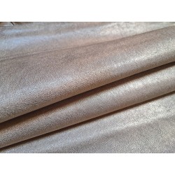 Peau de cuir de chèvre métallisé - sable - Cuir en Stock