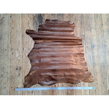 Peau de cuir de chèvre métallisé - bronze - Cuirenstock