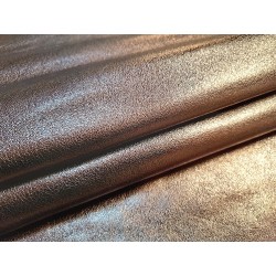 Peau de cuir de chèvre métallisé - bronze - Cuir en stock