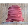 Peau de cuir de chèvre métallisé - bordeaux - Cuir en stock