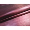 Peau de cuir de chèvre métallisé - bordeaux - Cuir en stock