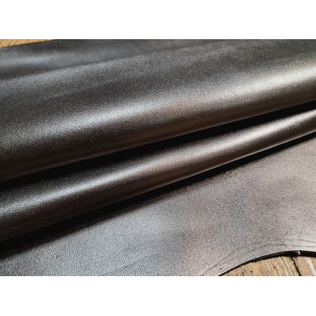 Peau de cuir de chèvre métallisée - Marron glacé