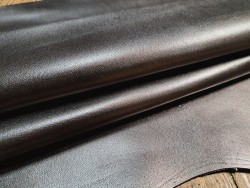 Peau de cuir de chèvre métallisée - Marron glacé