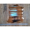 Peau de cuir de chèvre métallisé effet miroir - or blanc -  maroquinerie - Cuir en stock