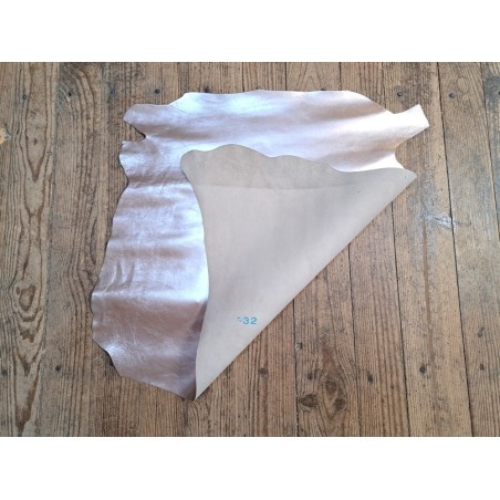 Peau de cuir de chèvre nacrée - Rose pastel