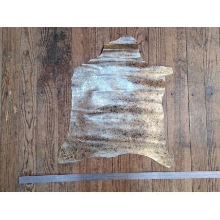 Peau de cuir de chèvre métallisé - or antique- Cuirenstock