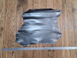 Peau de cuir de chèvre nacrée - anthracite - Cuirenstock