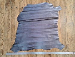 Peau de cuir de chèvre métallisée - gris métal - Cuirenstock