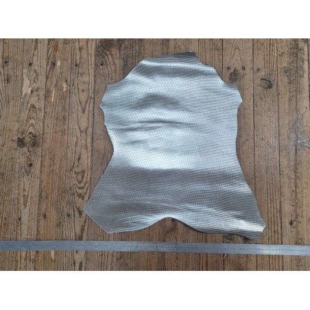 Chèvre motif losange métallisé - Gris clair