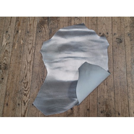 Chèvre motif losange métallisé - Gris clair