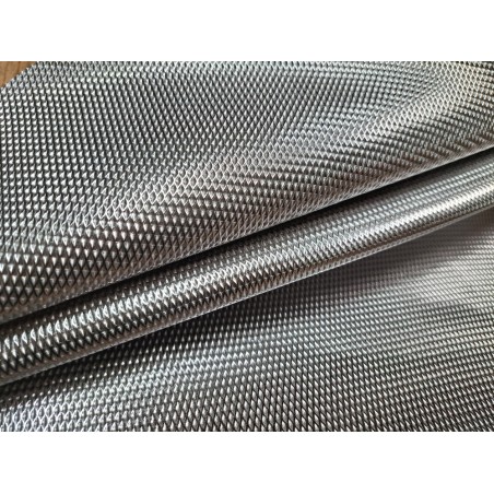 Petite chèvre effet motif losange métallisée - Gris clair