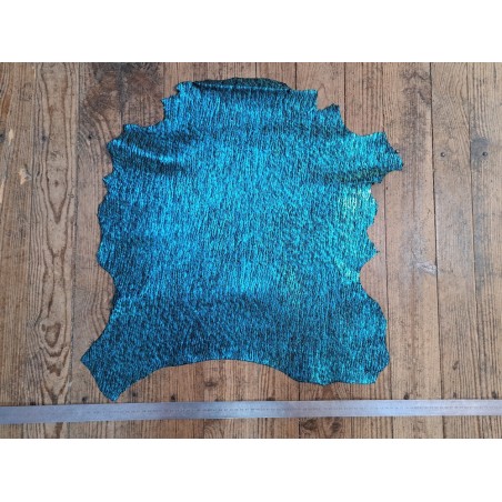 Petite chèvre - zèbre - noir - bleu - cuir en stock