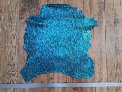 Petite chèvre - zèbre - noir - bleu - cuir en stock