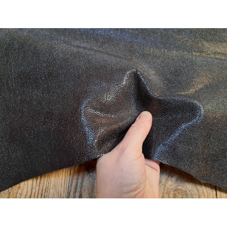 Chèvre effet grains galuchat - Noir - Cuirenstock